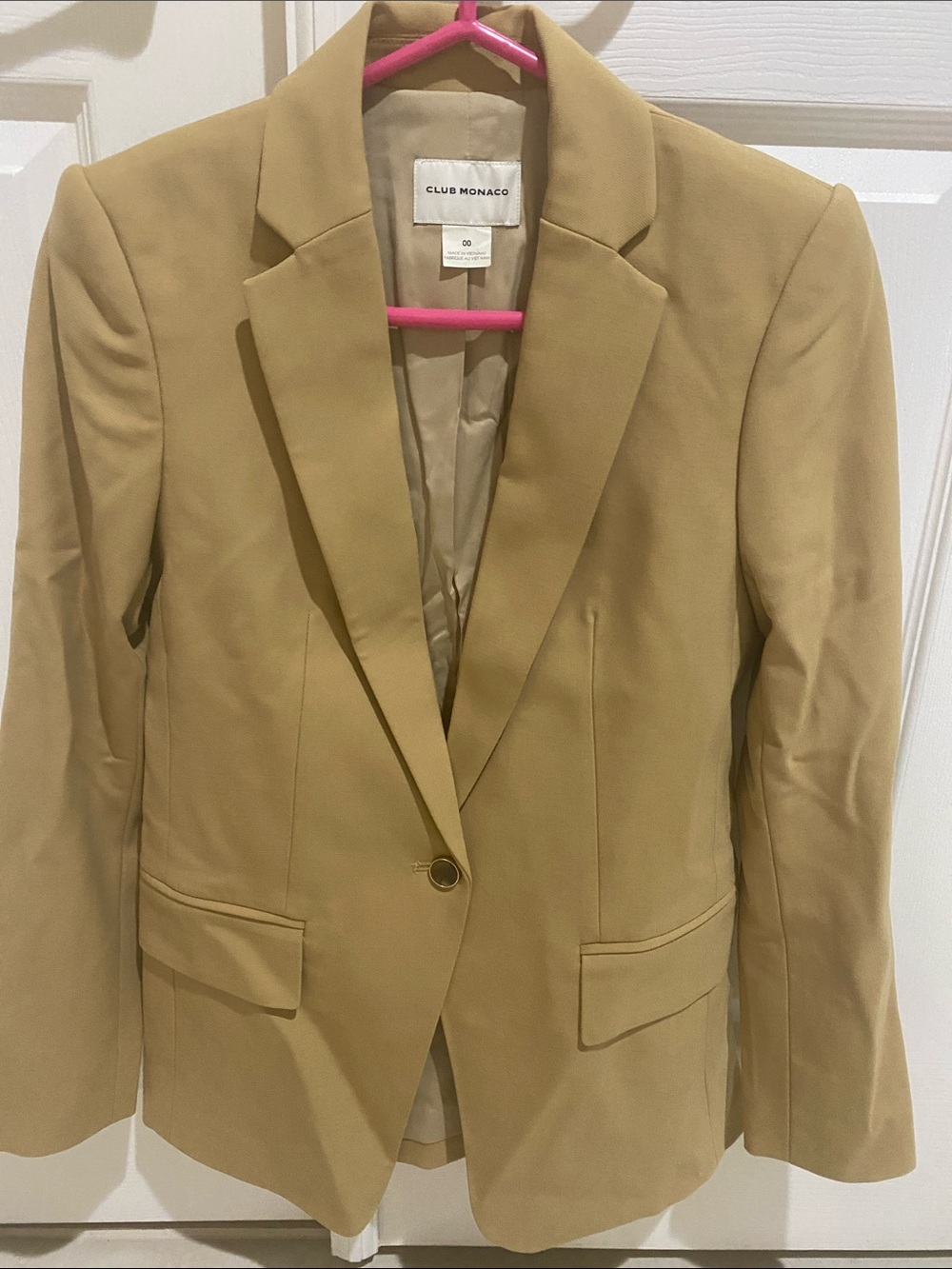 Club Monaco Women's Beige Single-Button Blazer